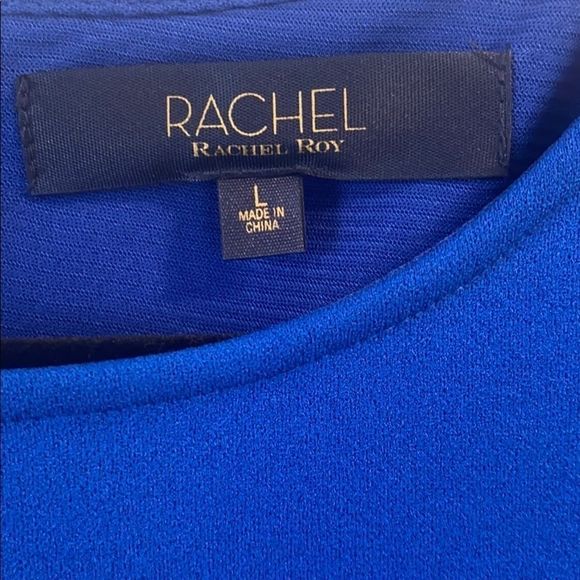 NWT Royal Blue A Line Bell Sleeve Short Dress with Long Sleeves Size Large - Picture 7 of 11